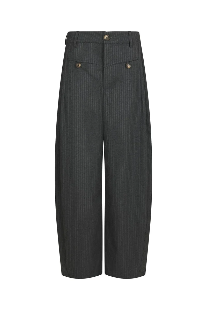 Neo Noir - Massie Slim Pinstripe Pants 170802 - 107 - Dark Grey Melange