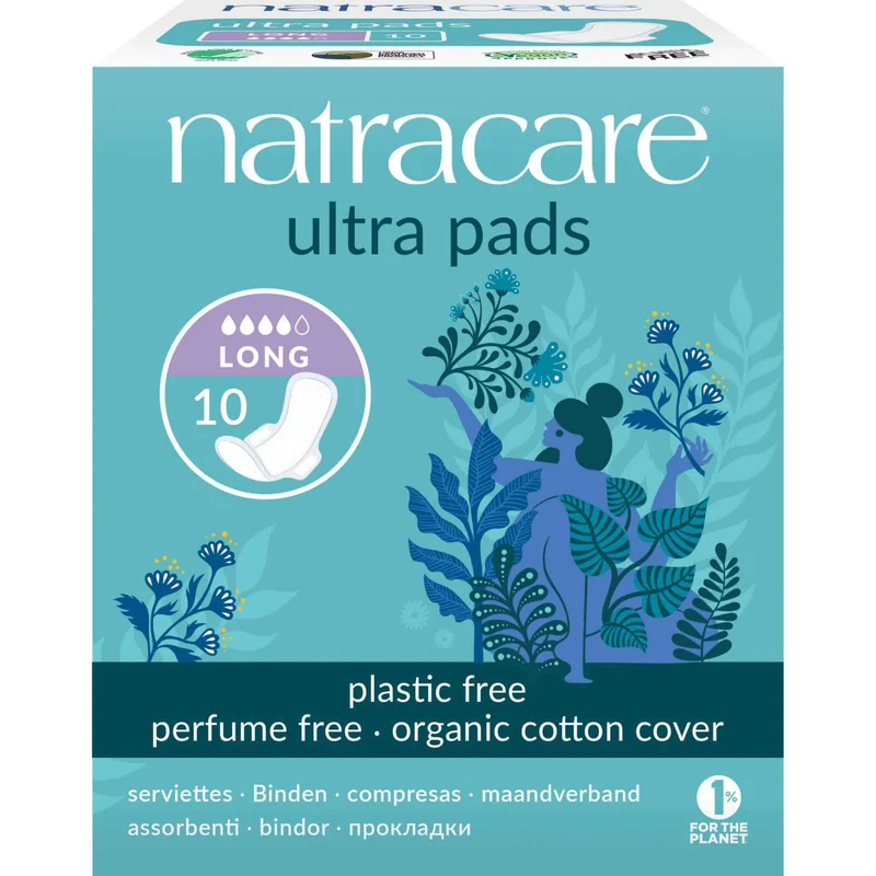 Natracare - økologiske bind med vinger - long