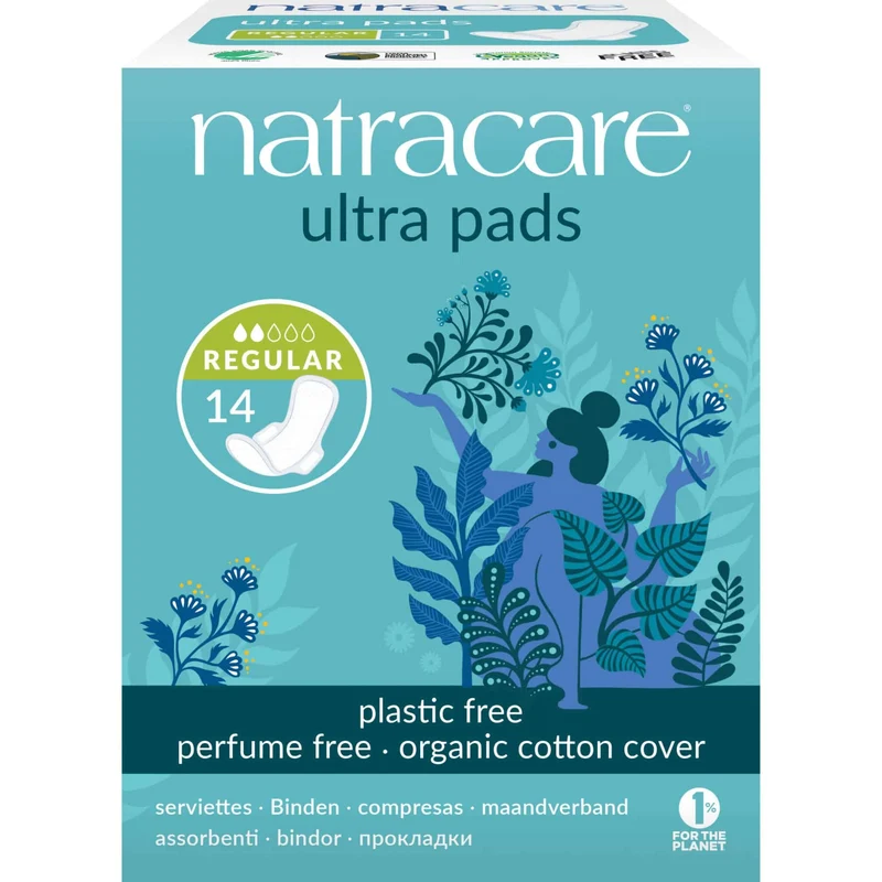 natracare - økologiske bind med vinger - 14 stk.