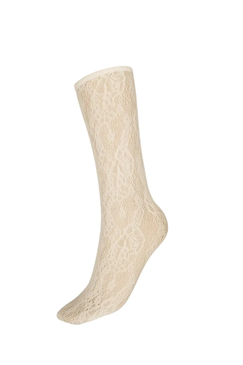 Wolford - Infinite Rose Net Socks 41812 - 1168 Whipped Cream