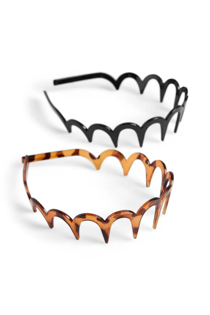 Pieces - Pcatta A Hairband 2-Pack - 5074043 Chicory Coffee Black