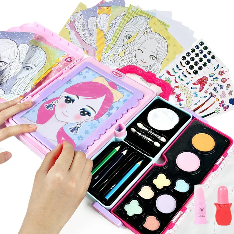 Kreativt Makeup- og Tegnesæt til Børn - Tryg Leg og Læring
