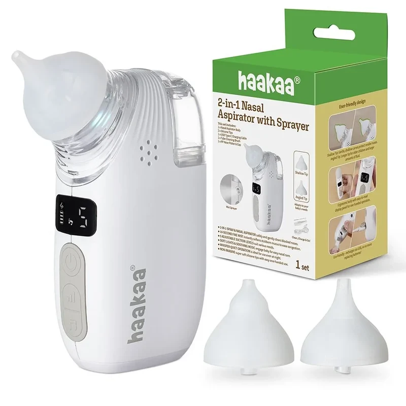 Haakaa 2-i-1 neseaspirator med spray