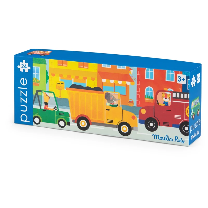 Moulin Roty Puslespill 24 Brk - Biler - Les Popipop