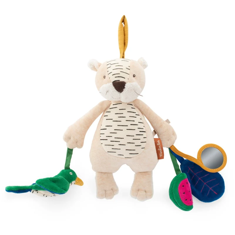 Moulin Roty Aktivitet Kosedyr med kleshenger - Baboo the Tiger 26 cm - La Forêt Mawa