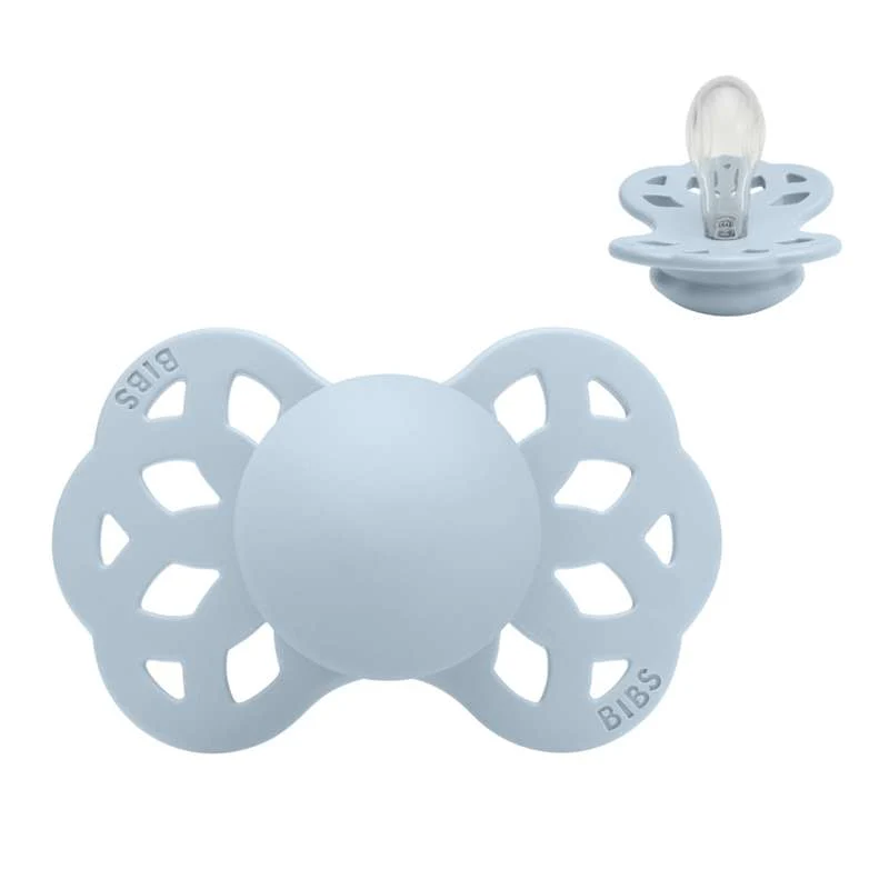 BIBS Symmetrisk Infinity Napp - Str. 1 - Silikon - Baby Blue