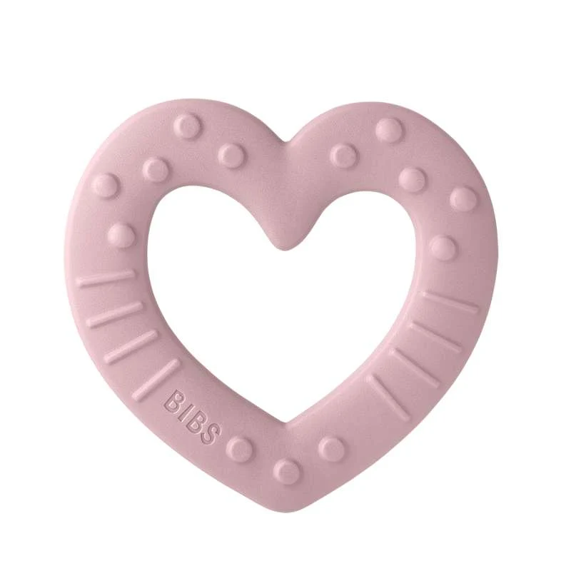 BIBS Play - Baby Bitie Bitring - Hjärta - Pink Plum