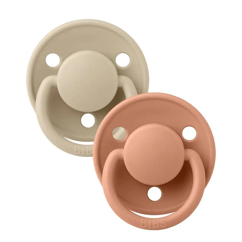 BIBS De Lux Napp - 2-Pack - Onesize - Silikon - Vanilla/Peach