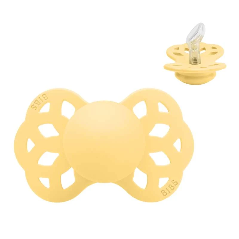 BIBS Anatomisk Infinity Napp - Str. 1 - Silikon - Pale Butter