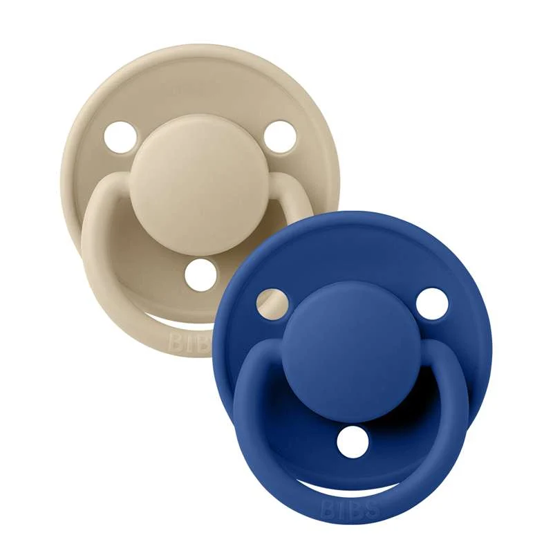 BIBS De Lux Napp - 2-pack - Onesize - Silikon - Vanilla/Cornflower