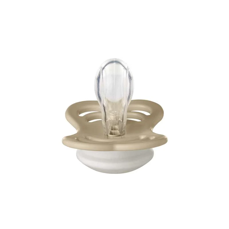 BIBS Supreme napp - Stl. 1 - Silikon - GLOW - Vanilla
