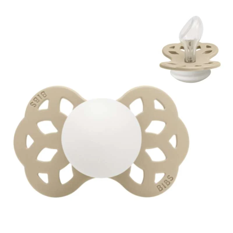BIBS Anatomisk Infinity Napp - Stl. 2 - Silikon - GLOW - Vanilla