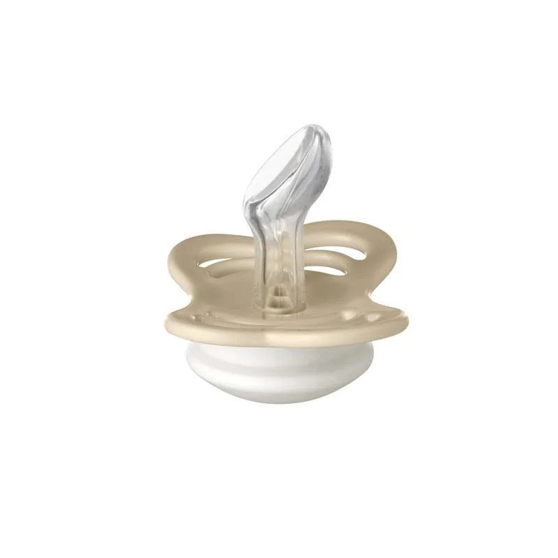BIBS Couture napp - Stl. 1 - Silikon - GLOW - Vanilla