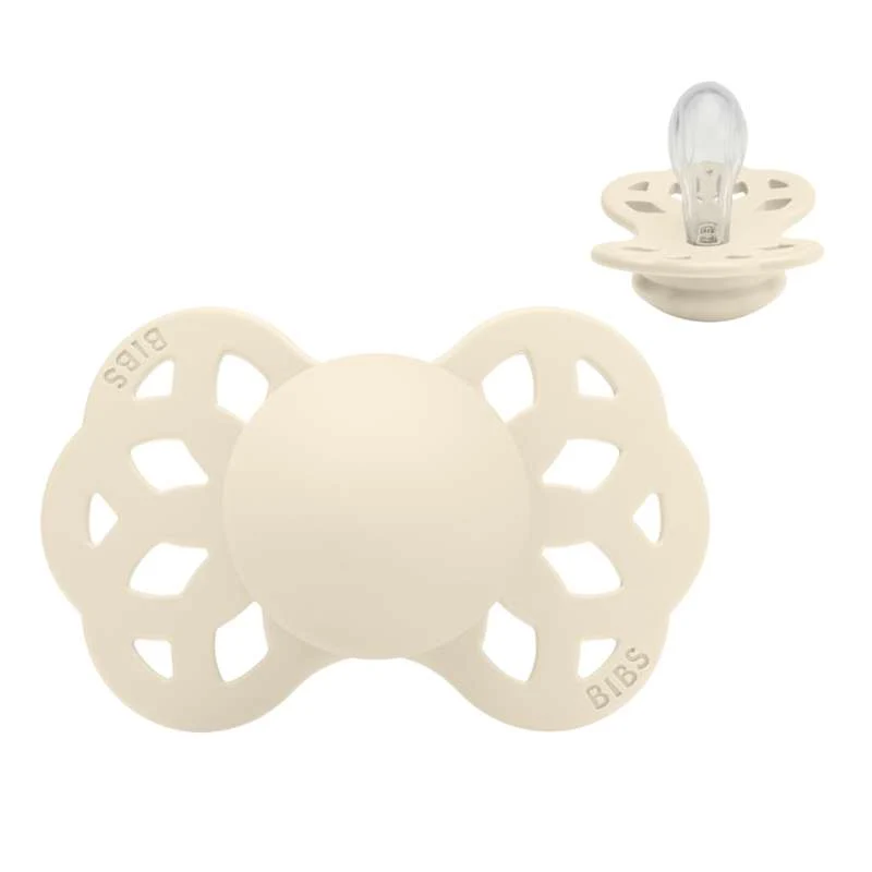 BIBS Symmetrisk Infinity Napp - Str. 1 - Silikon - Ivory