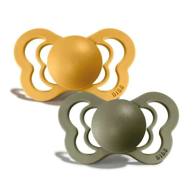 BIBS Couture-napp - 2-pack - Stl. 1 - Silikon - Honungsbi/Oliver