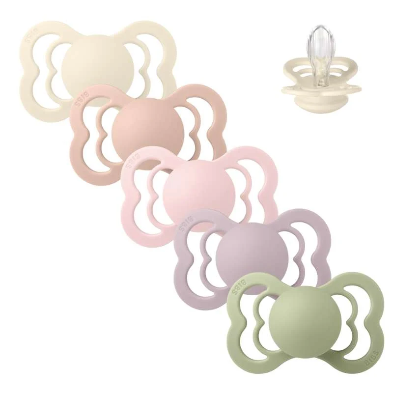 BIBS Symmetrisk Supreme napp - Mixpack - 5 st. - Stl. 2 - Springtime in Paris