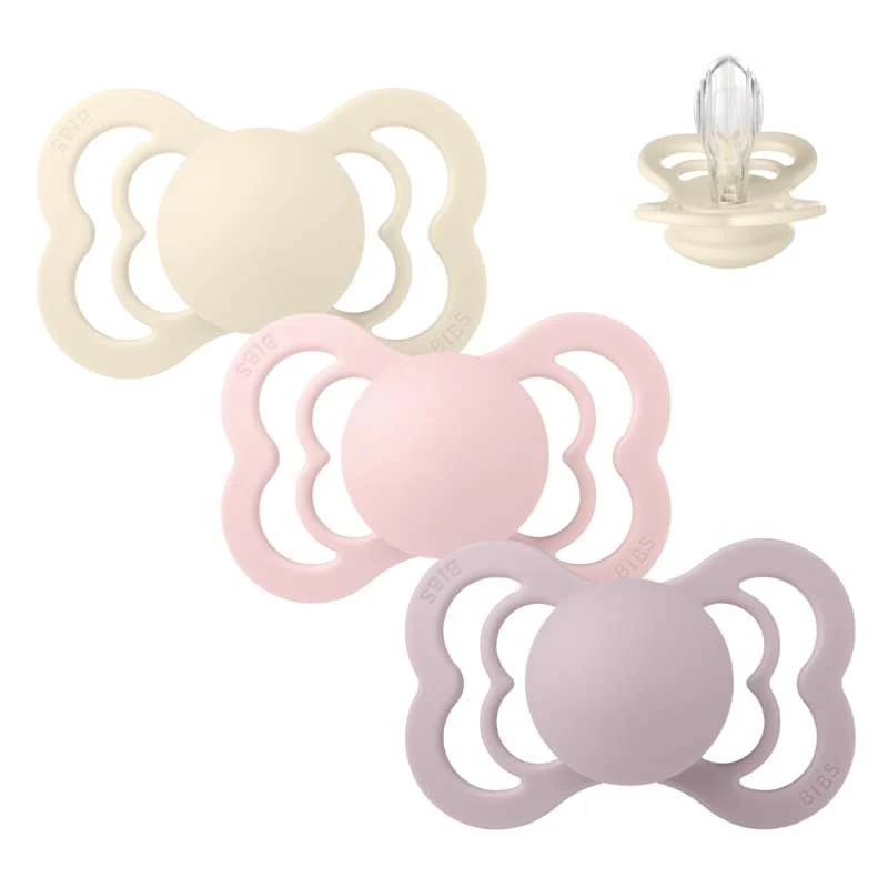 BIBS Symmetrisk Supreme Napp - Mixpack - 3 st. - Stl. 2 - Soft and Gentle