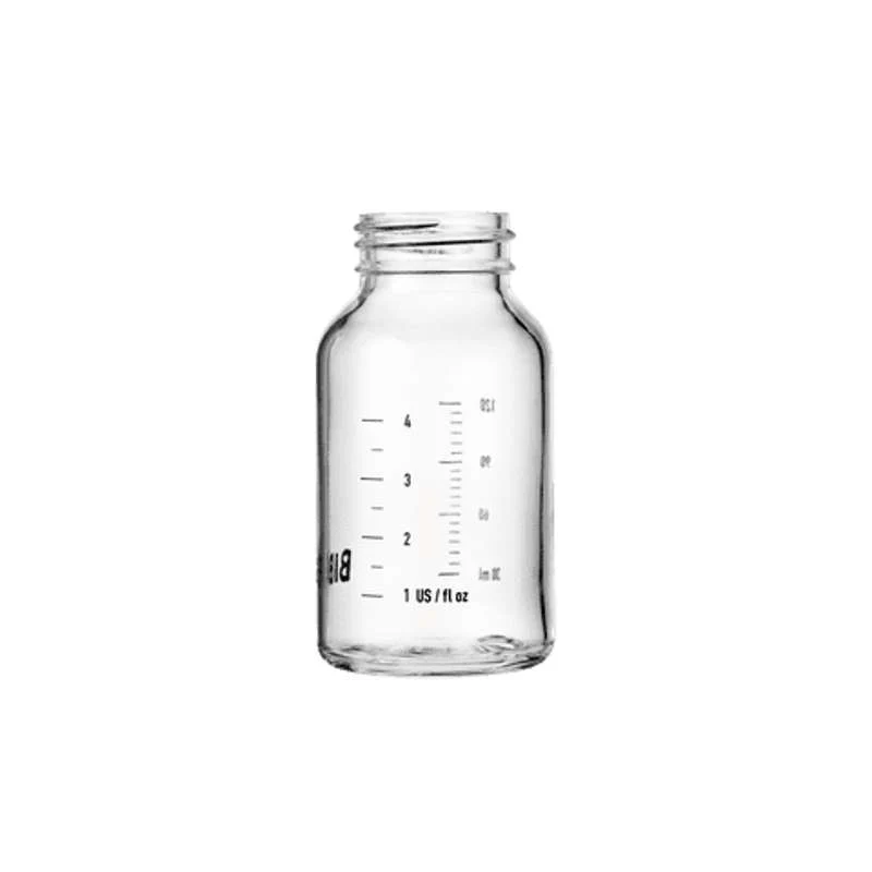 BIBS Bottle - Tillbehör - Liten Nappflaska - Glas - 120ml