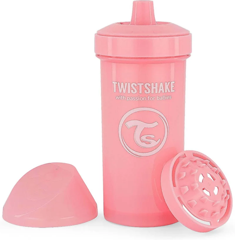 TWISTSHAKE Kid Cup ποτήρι με στόμιο κατά των διαρροών και αναδευτήρα 360 ml 12 m+