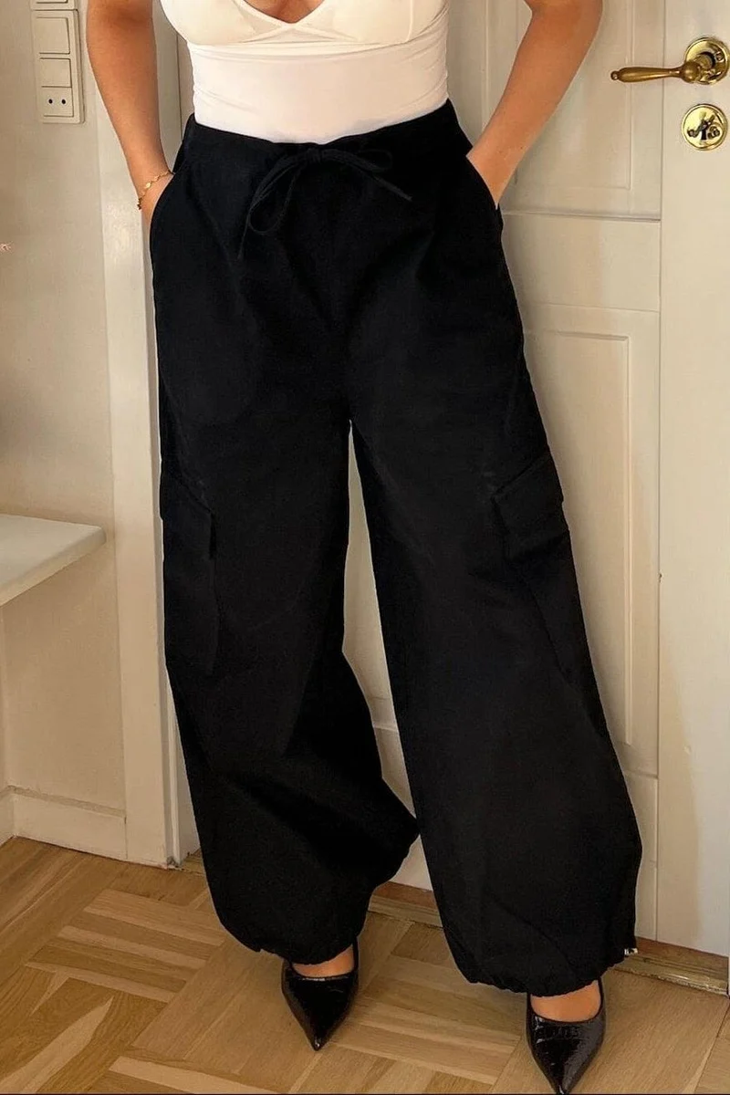 Dear Molly - Cargo Pants Ch161305b - Black