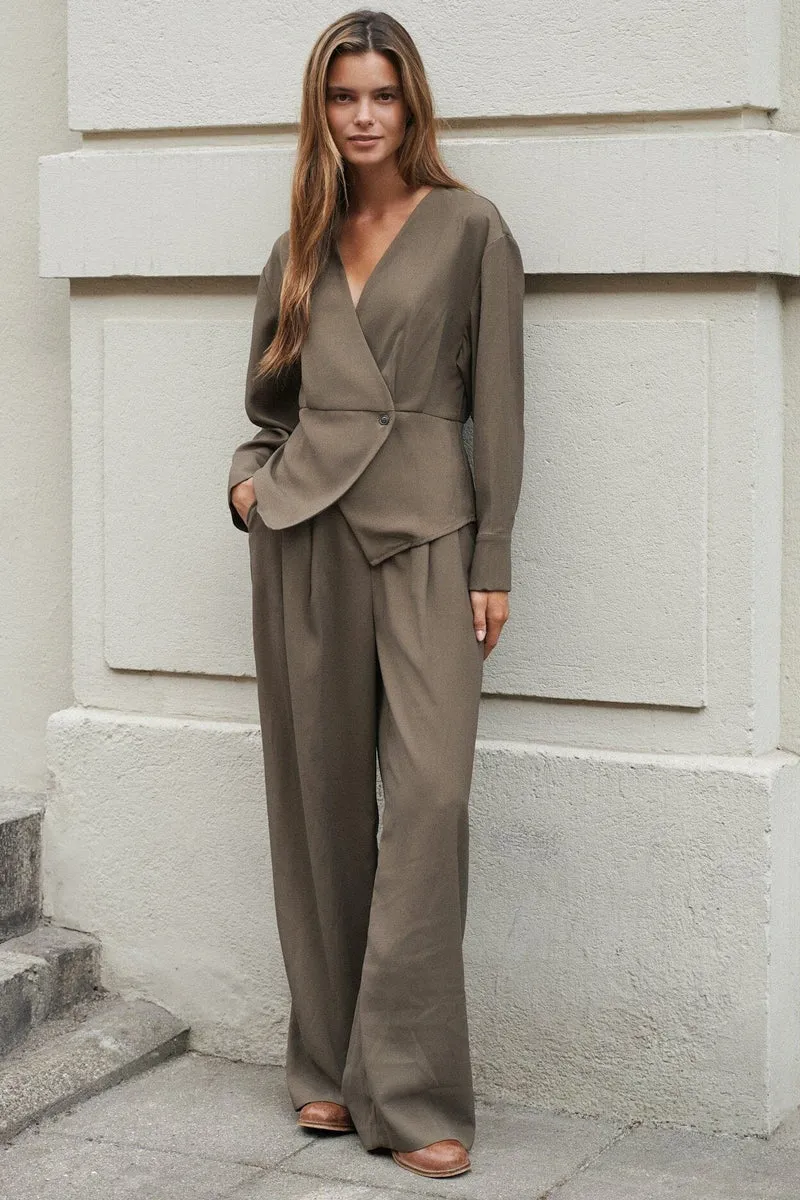 Neo Noir - Zoba Crepe Pants 165685 - 176 - Khaki