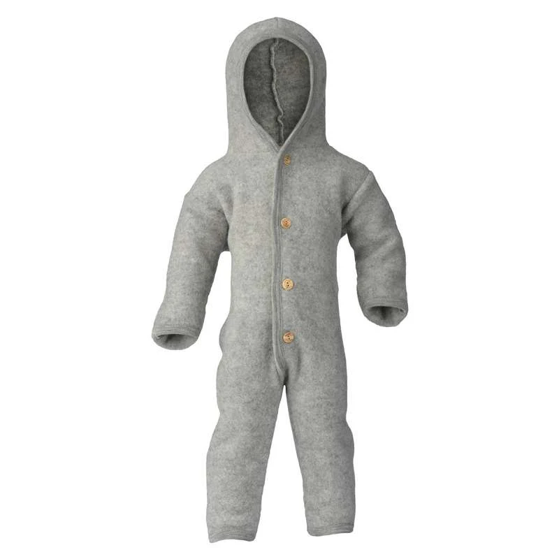 Engel Natur Jumpsuit/Driving suit with Hood - Grey Melange