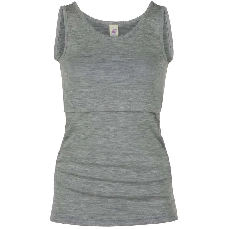 Engel Natur Ammetop - Uld/Silke - Light Grey Melange