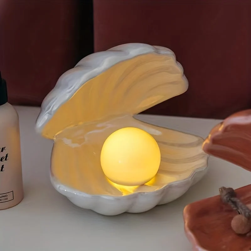 Stilfuld Keramisk Natlampe med Blødt Lys til Soveværelset