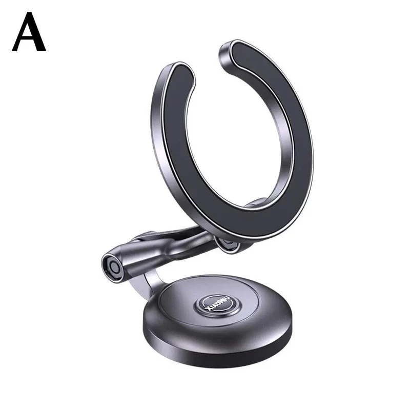 Justerbar sammenklappelig magnetisk ring telefonholder til bil