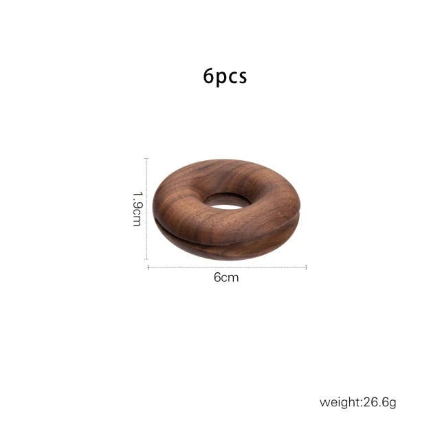 6 stk. træ donut tætning clips