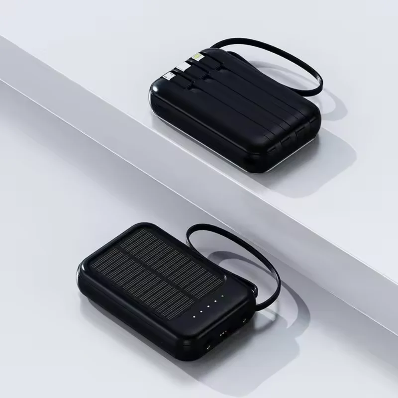 Solcelledrevet Powerbank 20000mAh - Trådløs og Hurtig Opladning