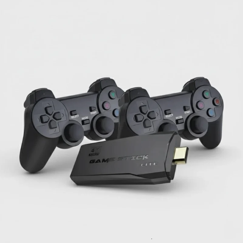 4K Retro Spilkonsol med Trådløse Controllere - Plug & Play