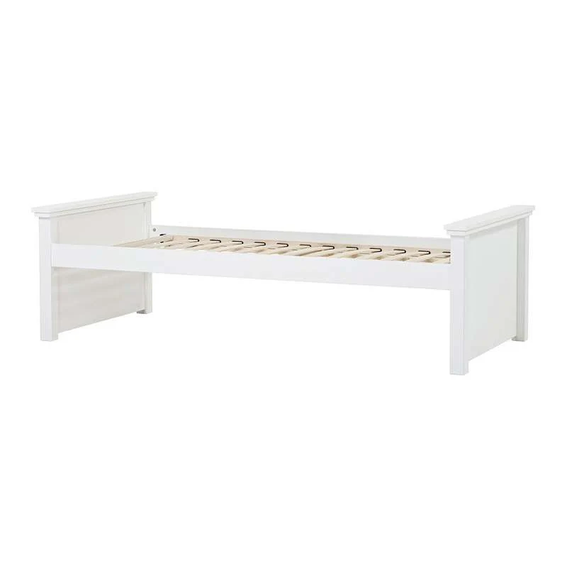 Hoppekids MAJA DELUXE - Juniorsäng - 2 Mellangavlar - 90x200cm - Flexibel Ribbotten - Vit
