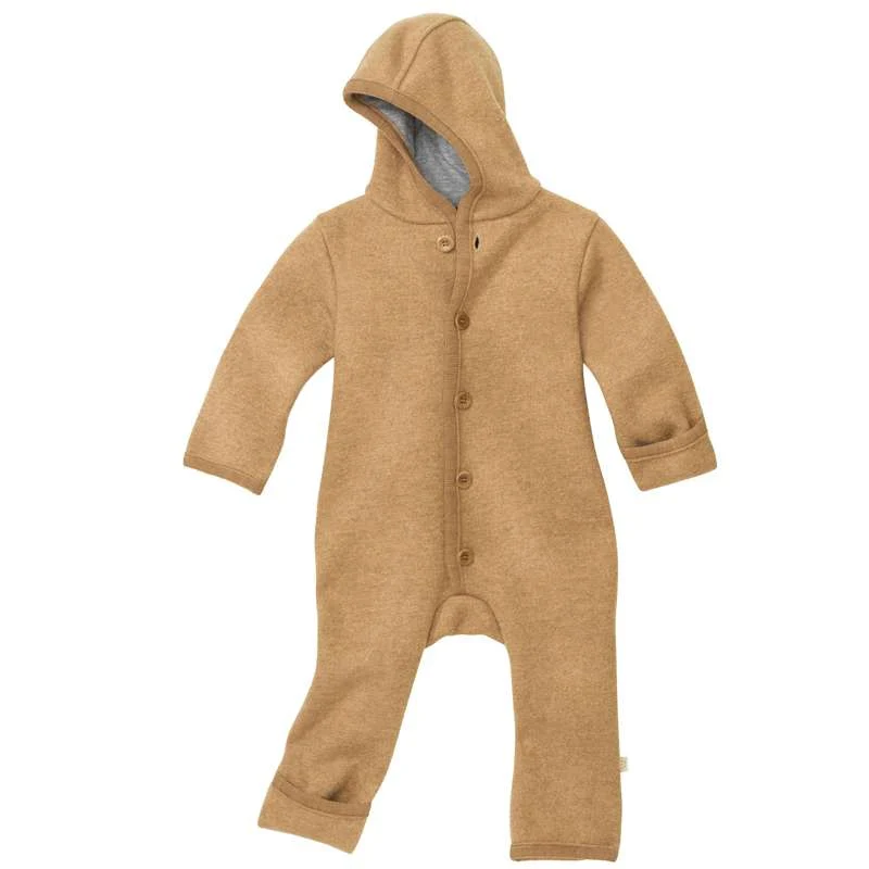 Disana Overall med Huva - Kokt Ull - Caramel