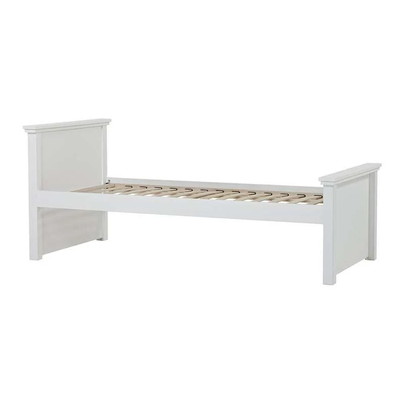 Hoppekids MAJA DELUXE - Juniorsäng - 1 Hög och 1 låg Gavel - 90x200cm - Flexibel Ribbotten - Vit