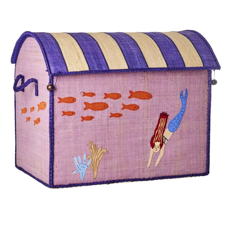 RICE Raffia Förvaringshus - Mermaid - Stor