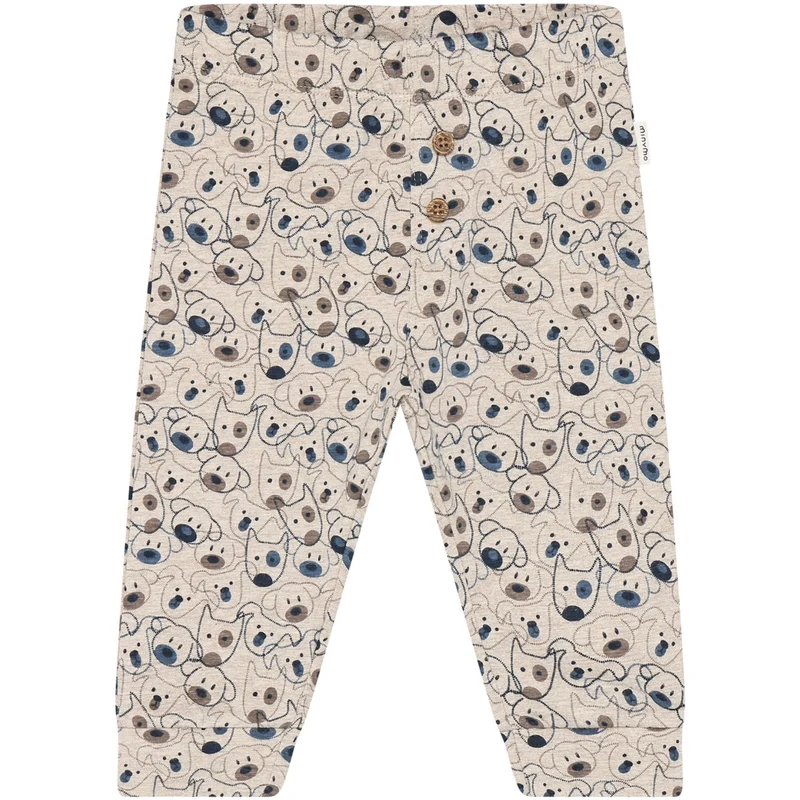 Minymo Beige Melange Bukser Aop