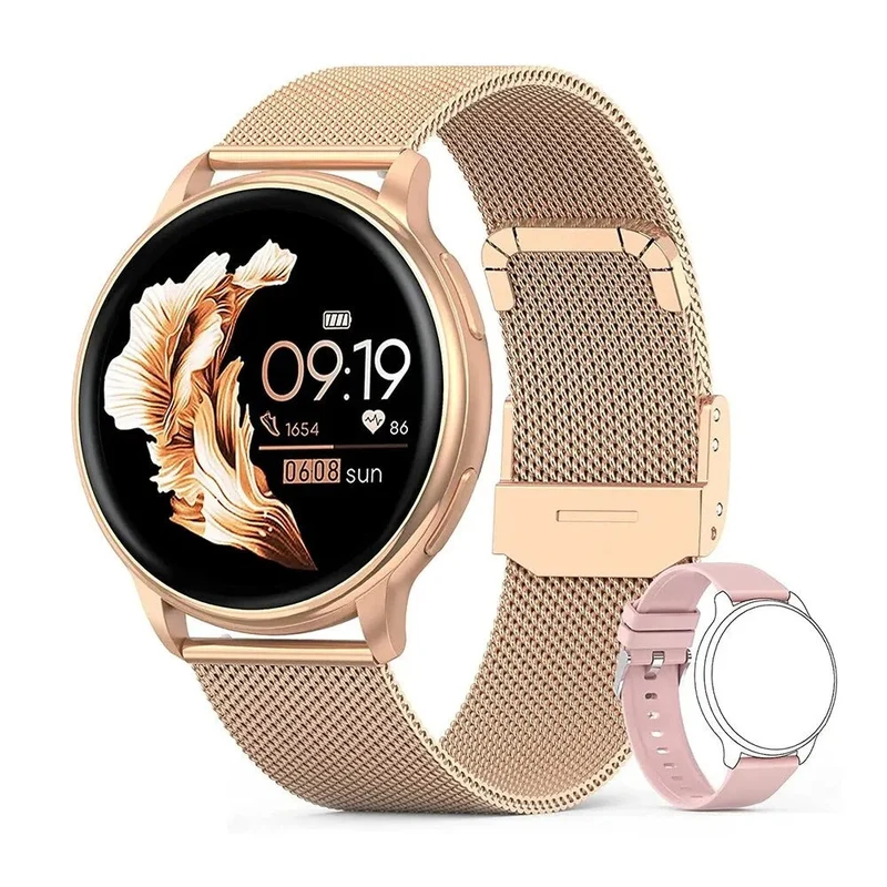 Smartwatch med Bluetooth-opkald og sundhedsovervågning