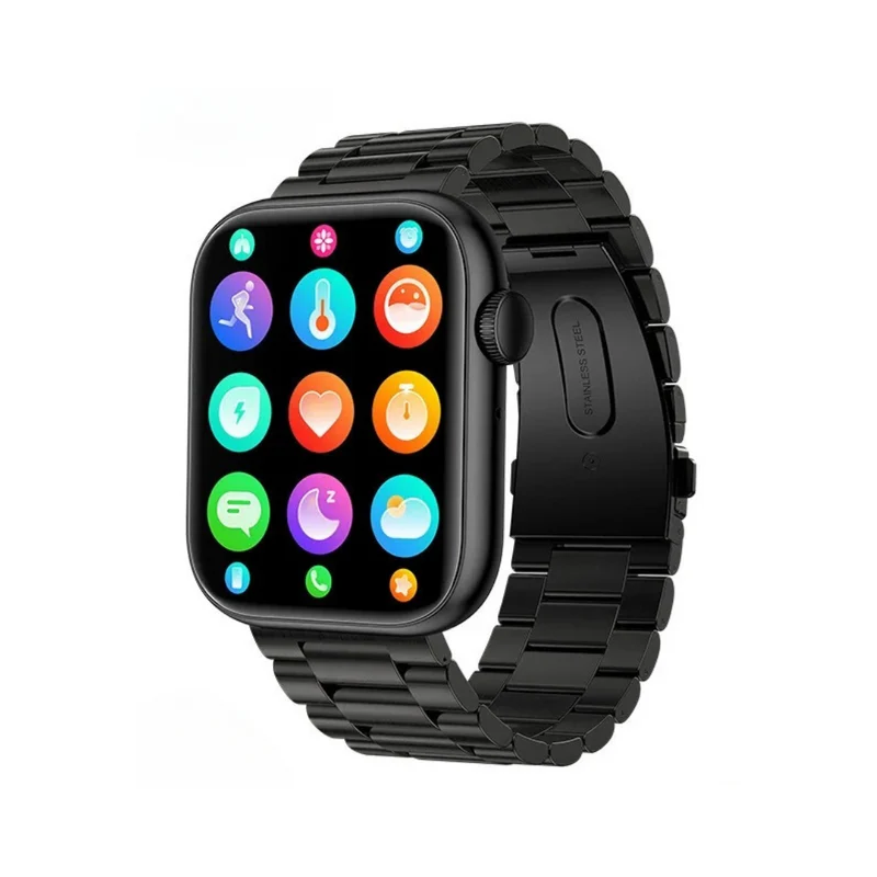 Smartwatch med Trådløs Opladning og Sundhedsovervågning