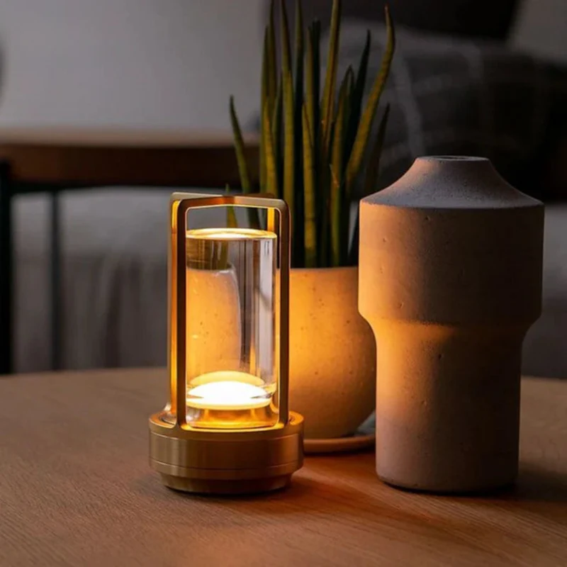 Trådløs LED Bordlampe med USB-opladning og Touch-kontrol
