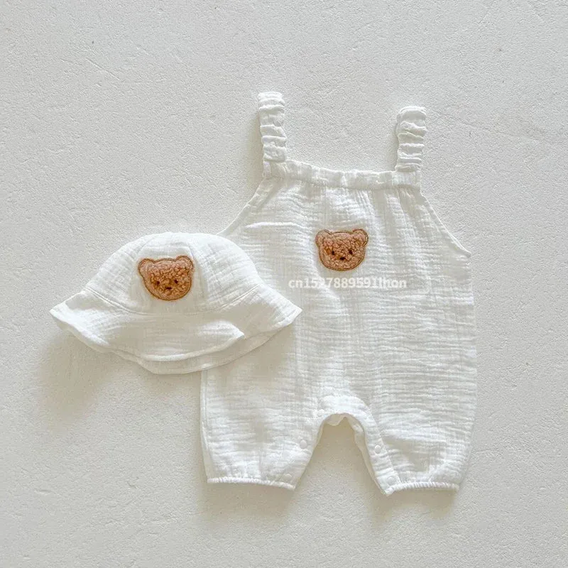 Mini Fashion™ - Häftigt & bekväm - Trädgårdsbyxor för barn med hatt