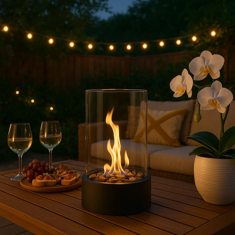 Bærbar Bordpejs til Indendørs og Udendørs Hygge