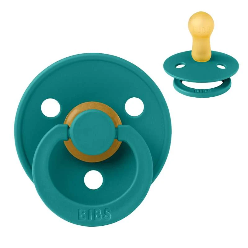 Bibs Rund Colour Napp - strl. 2 - naturgummi - Scuba