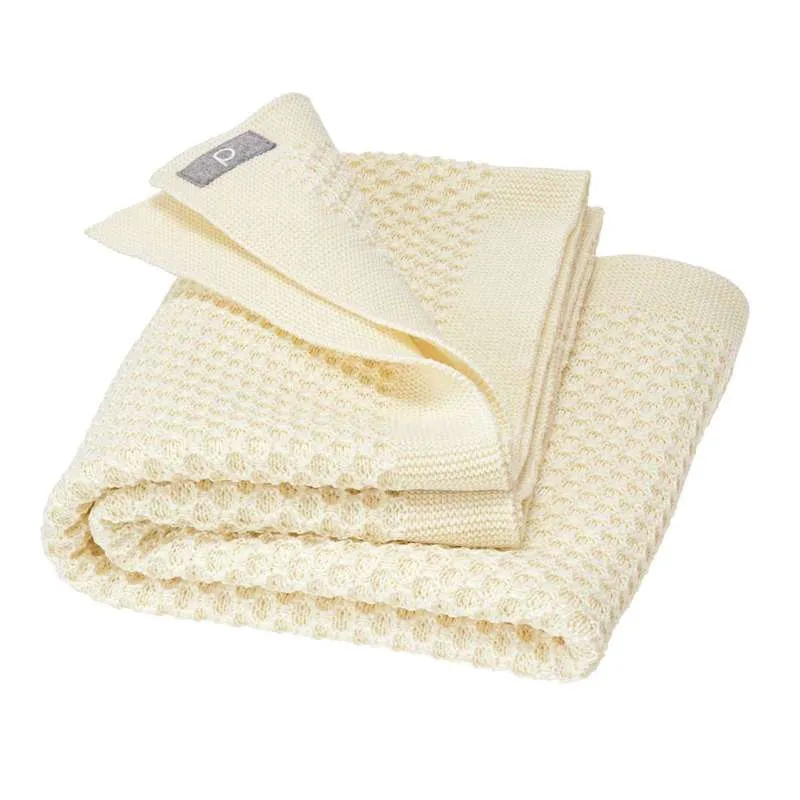 Disana Honeycomb Babytäcke - Merinoull - 80x100 cm. - Natur