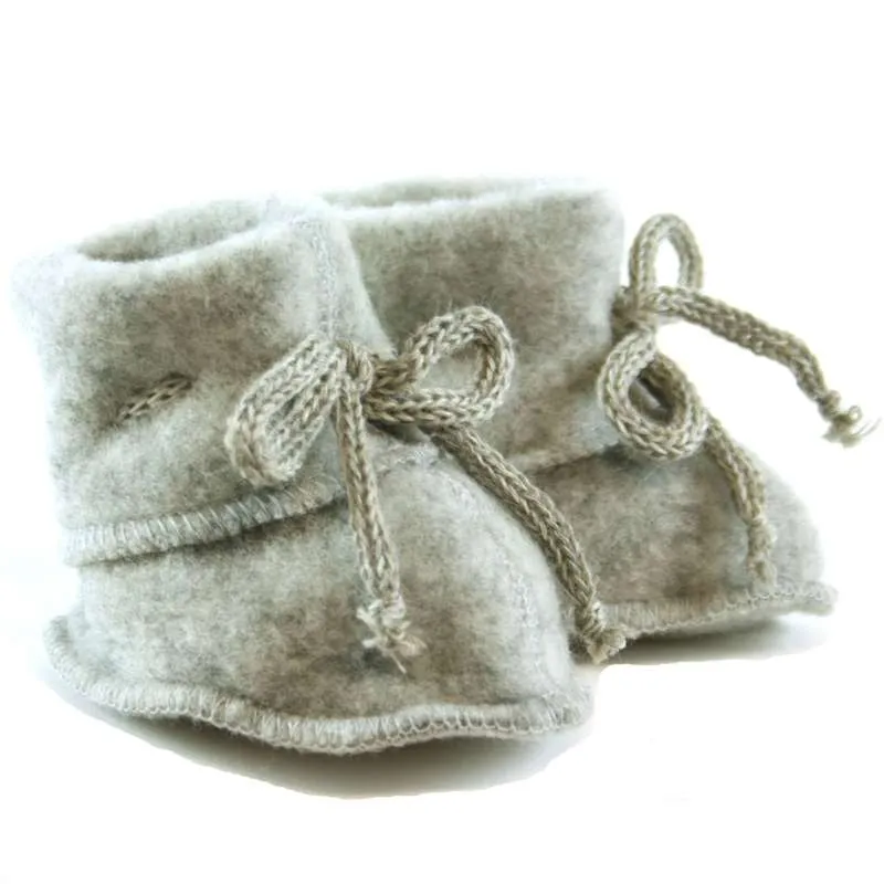 Engel Natur Babyfoder - Fleece i ren ull - Gråmelerad