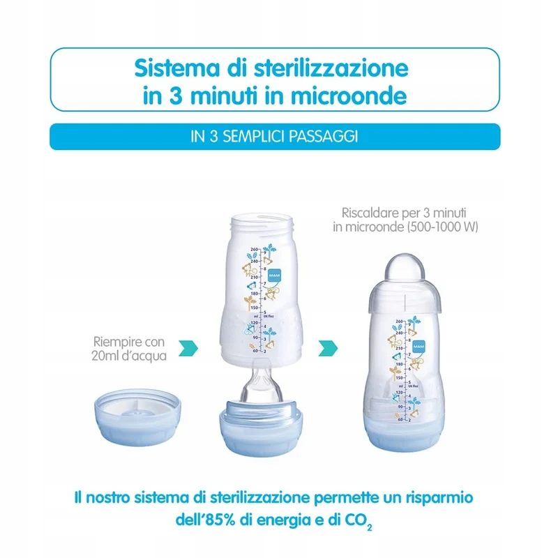 MAM Easy Start antikoliková fľaša 260ml 2m+