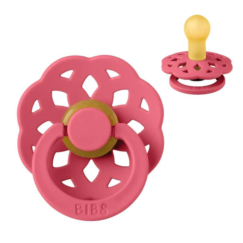 BIBS Rund Boheme Napp - Str. 1 - Naturgummi - Coral