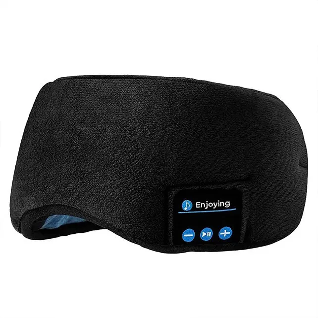 Sovmask med bluetooth och inbyggda hörlurar