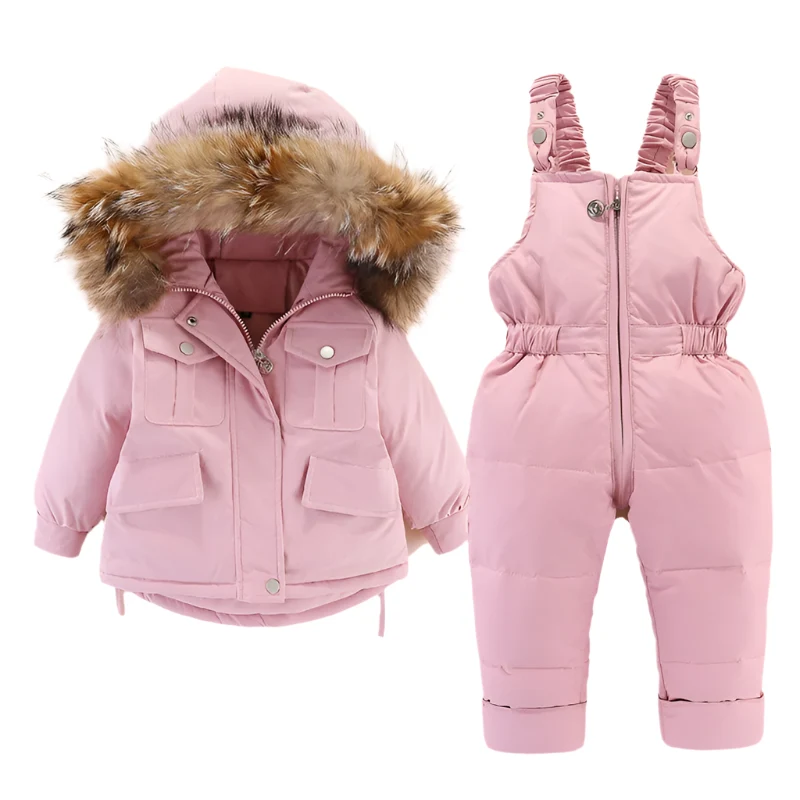 Rosa Jacka och Overall Barn - Skidställ