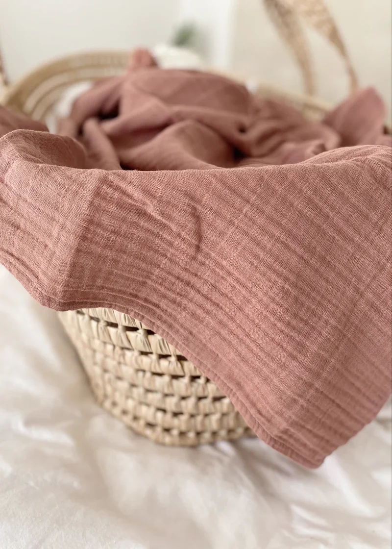 Muslinfilt Dusty rose